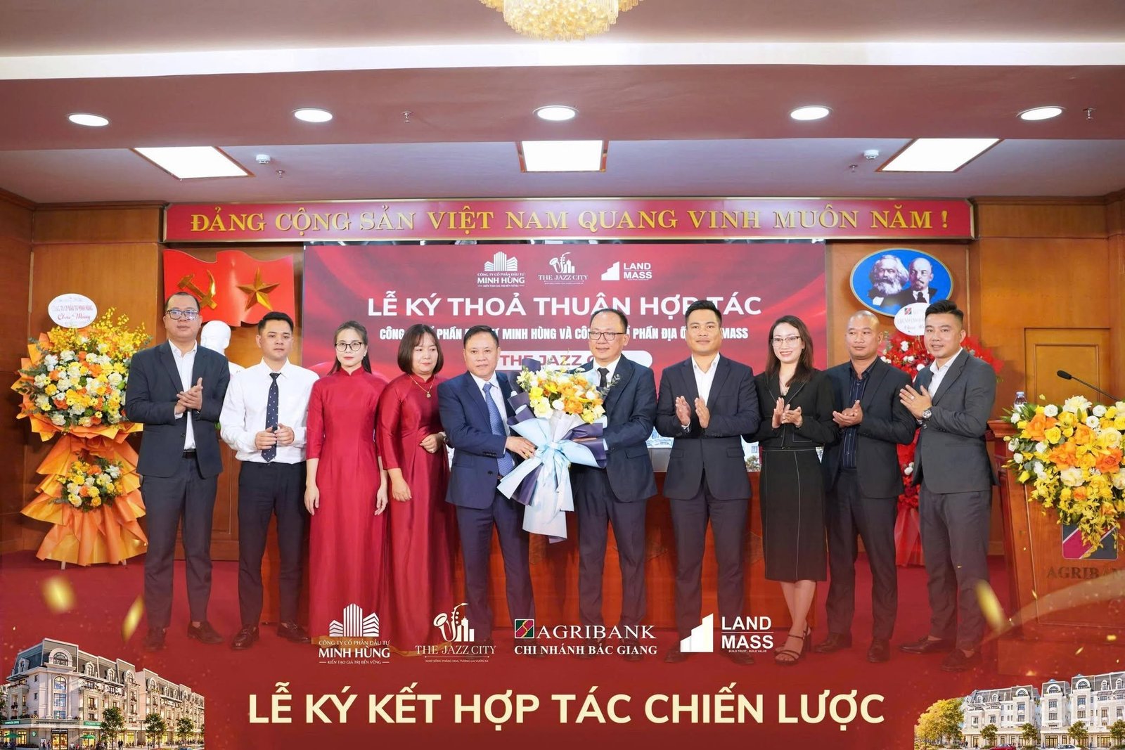 The Jazz City Bắc Ninh ký kết hợp tác chiến lược cùng Agribank, Minh Hùng và Landmass