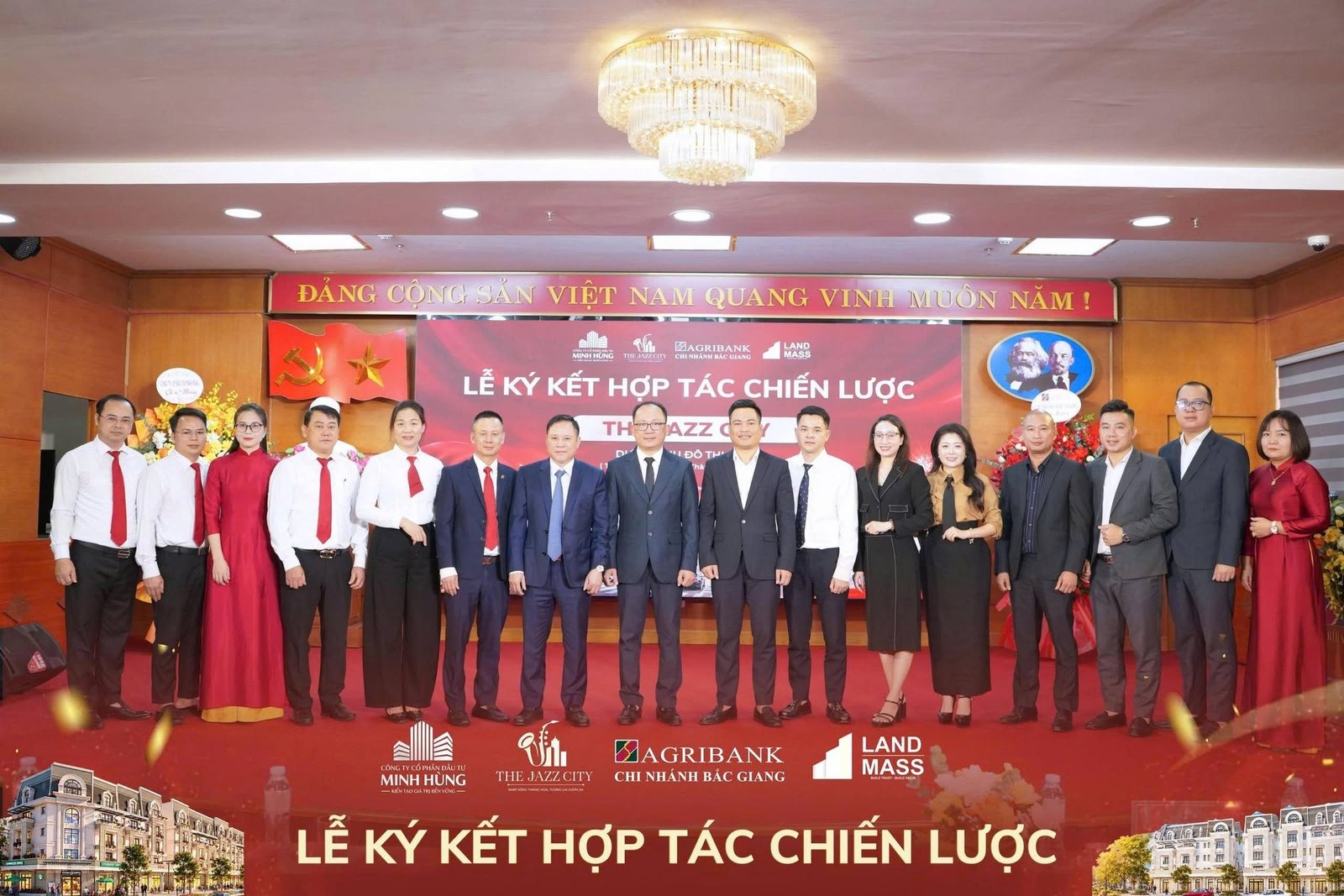 Lễ ký kết hợp tác Agribank Minh Hùng Landmass tại The Jazz City Bắc Ninh ngày 22/10/2026